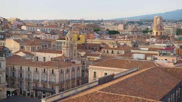 Catania Platz und Straße, Panorama- Aussicht video