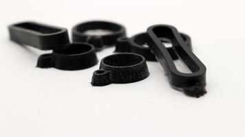 Black rubber band isolated photo