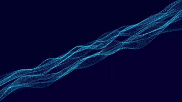 digitale particella onda nel cyberspazio astratto sfondo , informatico sfondo o tecnologia sfondo video