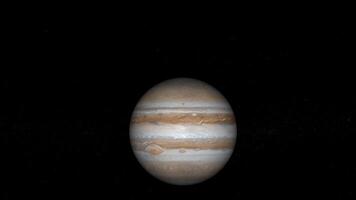 realistico 4k 3d animazione di giove. il Giove pianeta video