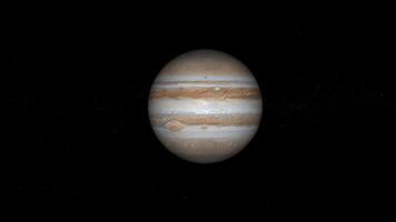 realistisk 4k 3d animering av jupitar. de Jupiter planet video