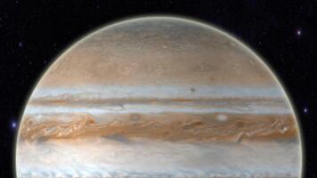 Jupiter Planet. 3d Rendern von das Planet Jupiter rotierend video