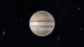 Jupiter Planet. 3d Rendern von das Planet Jupiter rotierend video