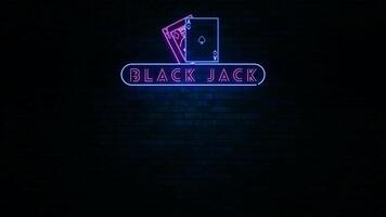 zwart jack neon licht teken video