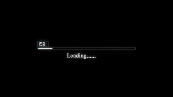 Digital loading bar video