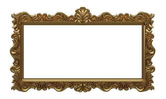 Classic gold frame in the Baroque style photo