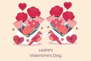 Celebrate Happy Valentine's Day, Valentine's Day hearts background. vector