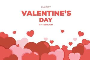 Celebrate Happy Valentine's Day, Valentine's Day hearts background. vector