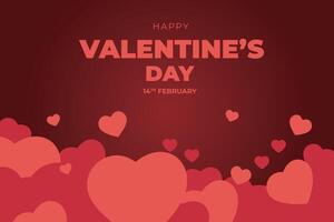 Celebrate Happy Valentine's Day, Valentine's Day hearts background. vector