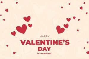 Celebrate Happy Valentine's Day, Valentine's Day hearts background. vector