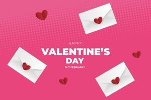 valentine's day background with hearts and gift boxes vector