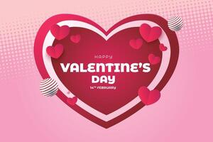 valentine's day background with hearts and gift boxes vector
