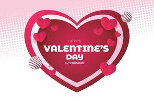 valentine's day background with hearts and gift boxes vector