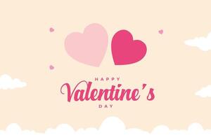 Happy Valentine's Day, Valentine's Day hearts background. vector