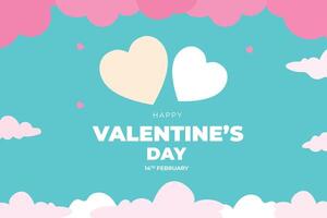 Happy Valentine's Day, Valentine's Day hearts background. vector