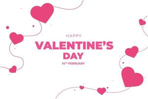 Happy Valentine's Day, Valentine's Day hearts background. vector