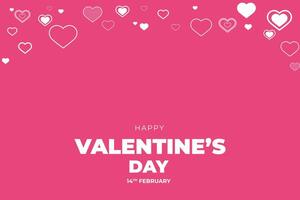 Happy Valentine's Day, Valentine's Day hearts background. vector