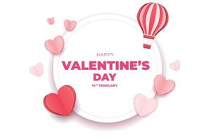 Happy Valentine's Day, Valentine's Day hearts background. vector