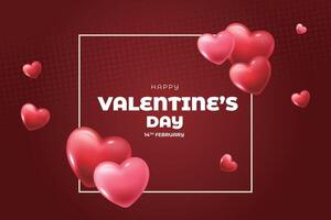 Happy Valentine's Day, Valentine's Day hearts background. vector