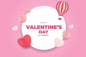 Happy Valentine's Day, Valentine's Day hearts background. vector