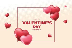 Happy Valentine's Day, Valentine's Day hearts background. vector