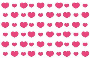 Vector love heart pattern, vector hand drawn Valentine's Day pattern, Valentine's Day background.