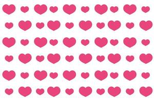 Vector love heart pattern, vector hand drawn Valentine's Day pattern, Valentine's Day background.