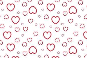 Vector love heart pattern, vector hand drawn Valentine's Day pattern, Valentine's Day background.