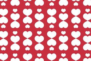 Vector love heart pattern, vector hand drawn Valentine's Day pattern, Valentine's Day background.