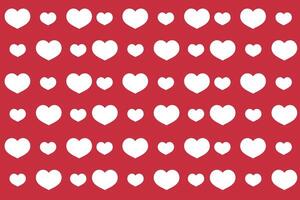 Vector love heart pattern, vector hand drawn Valentine's Day pattern, Valentine's Day background.