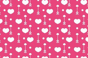 Vector love heart pattern, vector hand drawn Valentine's Day pattern, Valentine's Day background.