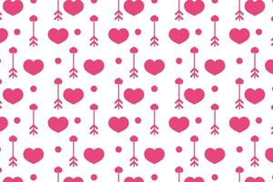 Vector love heart pattern, vector hand drawn Valentine's Day pattern, Valentine's Day background.