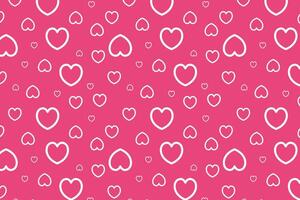 Vector love heart pattern, vector hand drawn Valentine's Day pattern, Valentine's Day background.