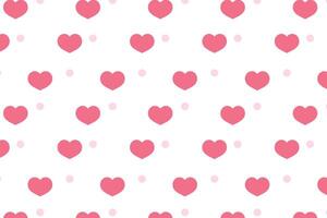 Vector love heart pattern, vector hand drawn Valentine's Day pattern, Valentine's Day background.