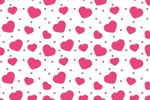 Vector love heart pattern, vector hand drawn Valentine's Day pattern, Valentine's Day background.