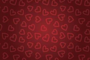 Vector love heart pattern, vector hand drawn Valentine's Day pattern, Valentine's Day background.