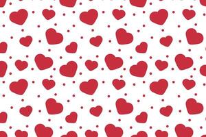 Vector love heart pattern, vector hand drawn Valentine's Day pattern, Valentine's Day background.