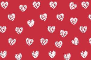 Vector love heart pattern, vector hand drawn Valentine's Day pattern, Valentine's Day background.