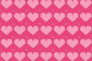 Vector love heart pattern, vector hand drawn Valentine's Day pattern, Valentine's Day background.