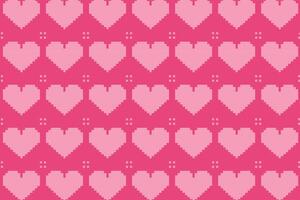 Vector love heart pattern, vector hand drawn Valentine's Day pattern, Valentine's Day background.