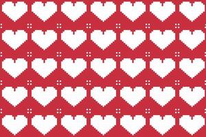 Vector love heart pattern, vector hand drawn Valentine's Day pattern, Valentine's Day background.