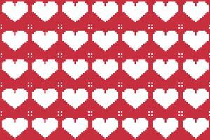 Vector love heart pattern, vector hand drawn Valentine's Day pattern, Valentine's Day background.