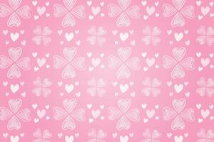 Vector love heart pattern, vector hand drawn Valentine's Day pattern, Valentine's Day background.