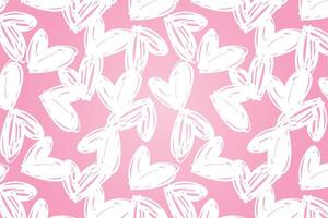 Vector love heart pattern, vector hand drawn Valentine's Day pattern, Valentine's Day background.