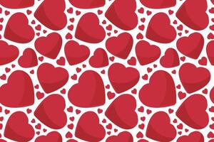 Vector love heart pattern, vector hand drawn Valentine's Day pattern, Valentine's Day background.