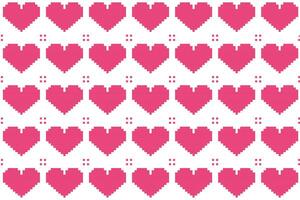 Vector love heart pattern, vector hand drawn Valentine's Day pattern, Valentine's Day background.