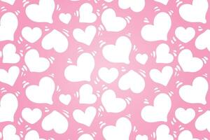 Vector love heart pattern, vector hand drawn Valentine's Day pattern, Valentine's Day background.