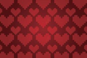 Vector love heart pattern, vector hand drawn Valentine's Day pattern, Valentine's Day background.