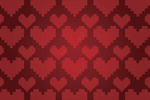 Vector love heart pattern, vector hand drawn Valentine's Day pattern, Valentine's Day background.