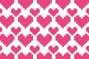 Vector love heart pattern, vector hand drawn Valentine's Day pattern, Valentine's Day background.